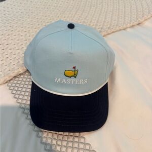 Masters Light Blue and Navy Golf Cap with Yellow Logo